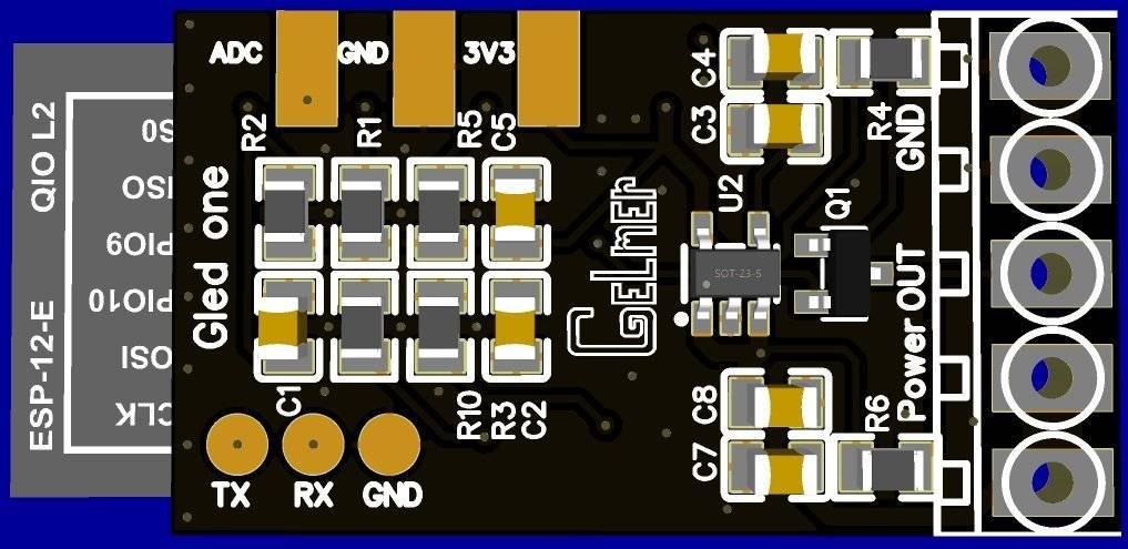 Плата управления адресными лентами и светодиодами Gled One
