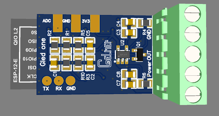Плата управления адресными лентами и светодиодами Gled One