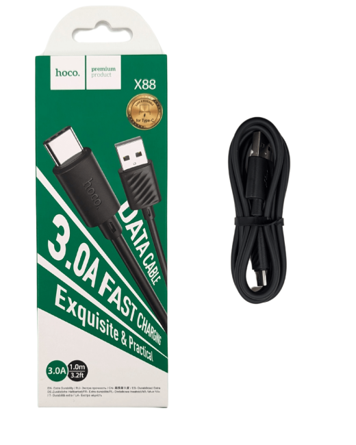 Кабель зарядный Hoco X88 USB-Type-C 3.0