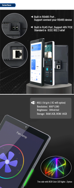 Android панель HMI с POE